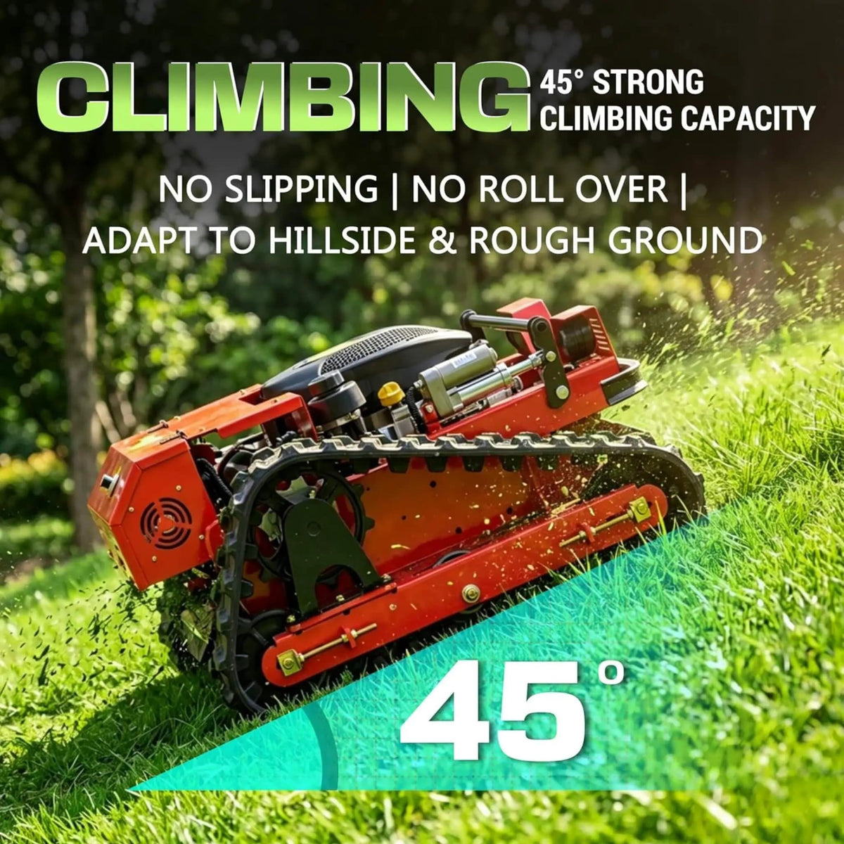 Heavy Duty 9HP 225CC Remote Controlled All Terrain Gas Powered Lawn Mower With 21 | 9 HP | 21 Inch | Robotic Mower