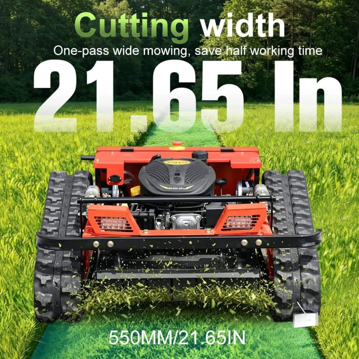 Heavy Duty 9HP 225CC Remote Controlled All Terrain Gas Powered Lawn Mower With 21 | 9 HP | 21 Inch | Robotic Mower