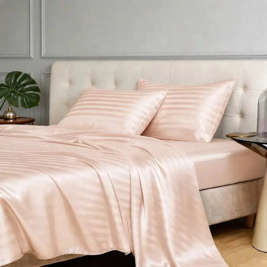 Satin Sheet Set | Cool Touch Microfiber | 4 Piece Bedding | Queen King Twin