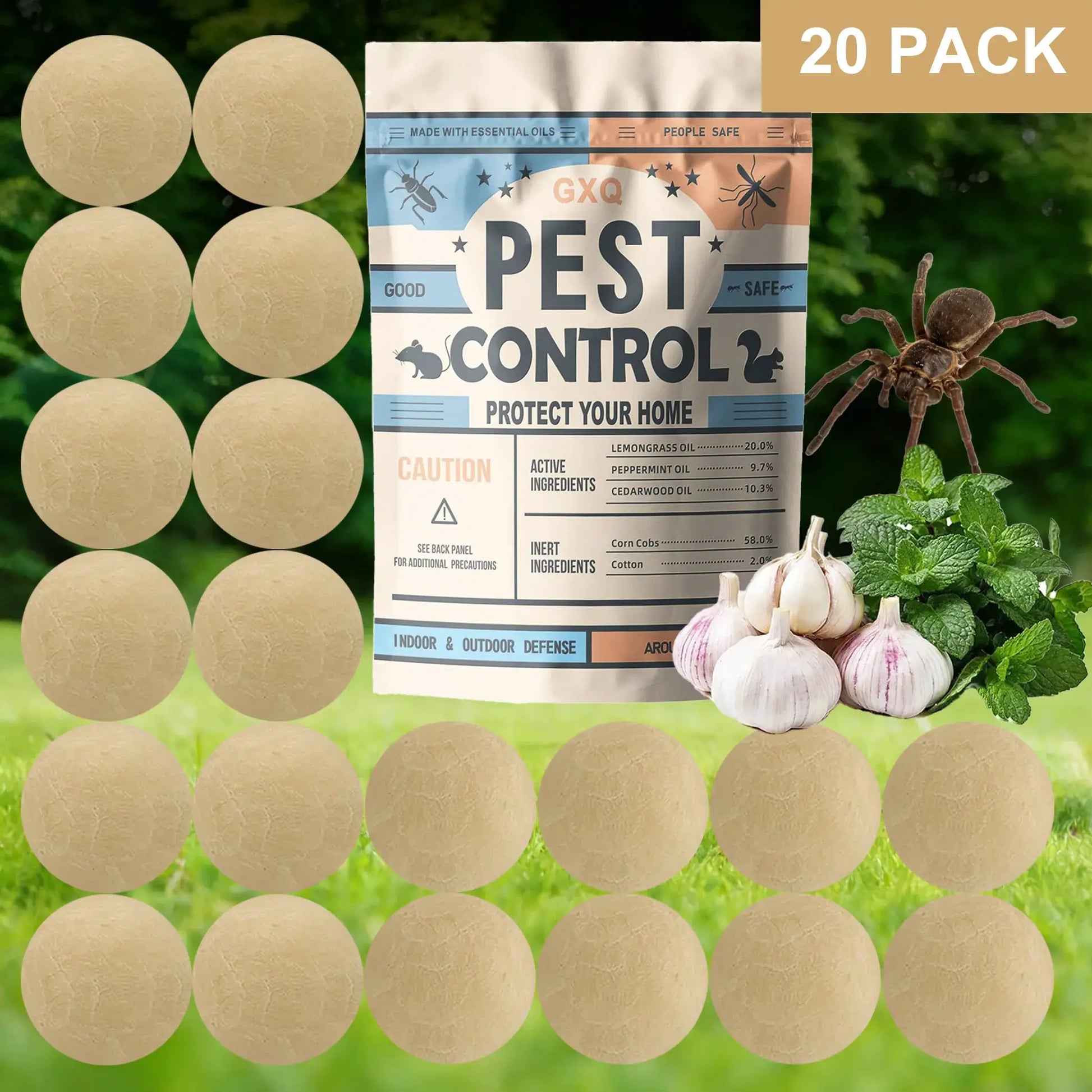 Pest Repellent Balls Peppermint,Mice Repellent,Rat Repellent Repels Rodents,Spiders,Roaches,Ants,Moths & Other Pests, High-Strength Mouse Repellent-20Balls from PriceLows™