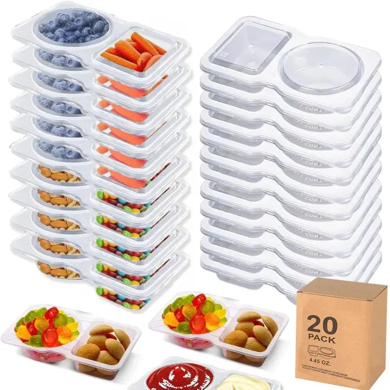 20-Count Spice Storage Jars - Stackable Clear Containers with Label Kit from PriceLows™