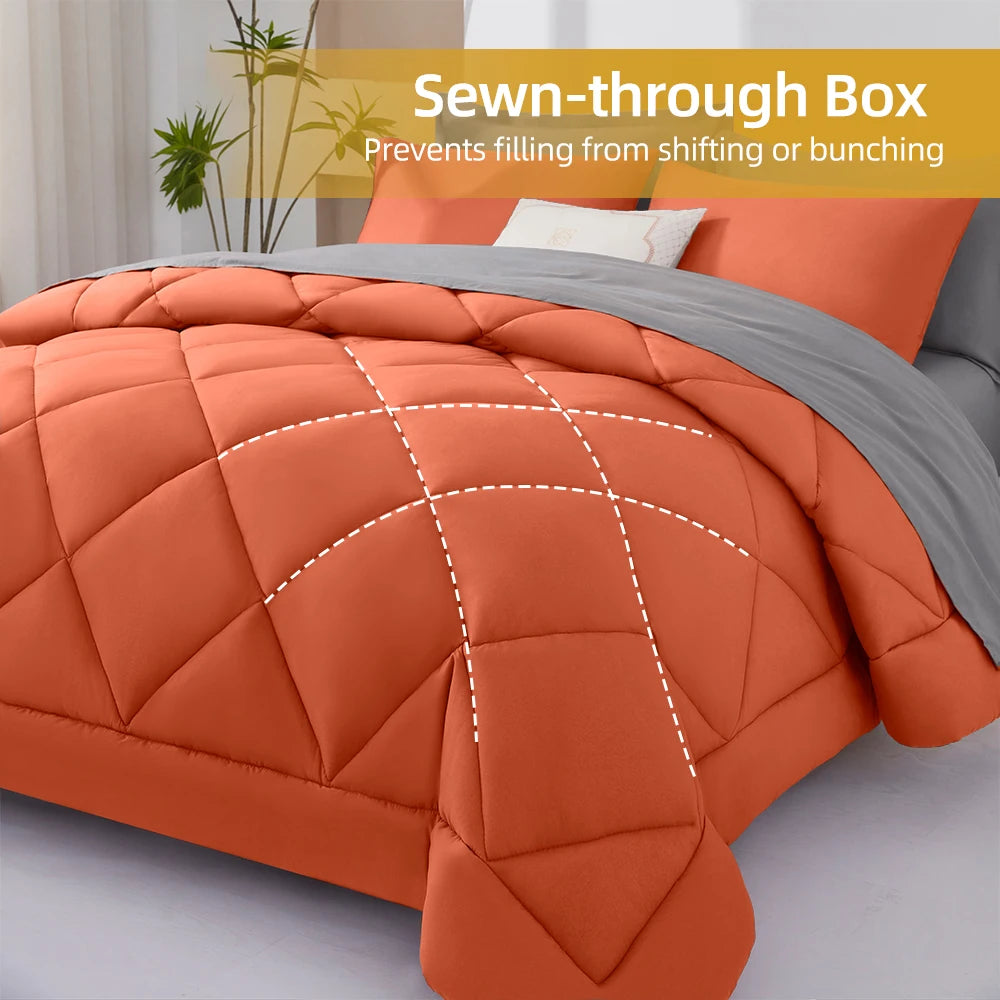 7 Pieces Bed in a Bag King Size, Fluffy Soft All Season Rustic Farmhouse Bedding with Full Sheets Set from PriceLows™