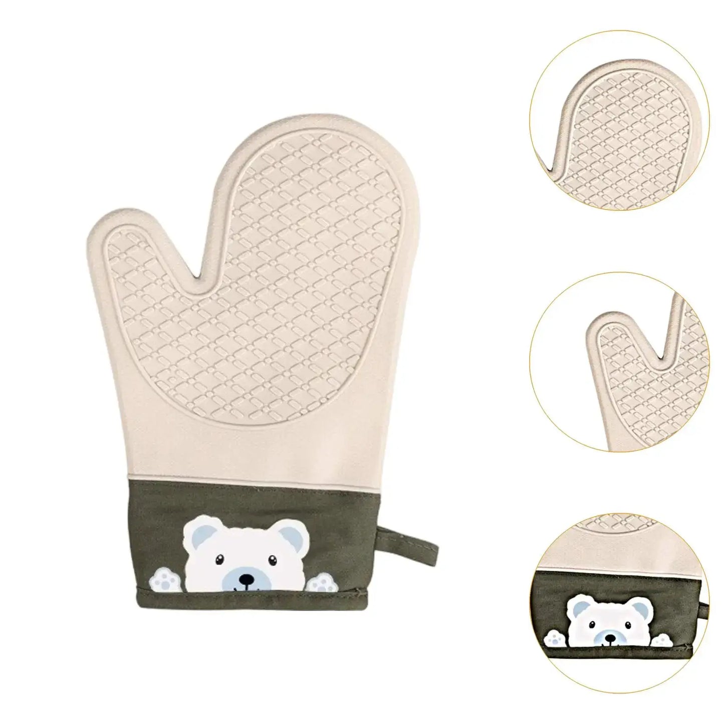 Silicone Oven Mitts | Heat Resistant Thickened | Non Slip | One Size