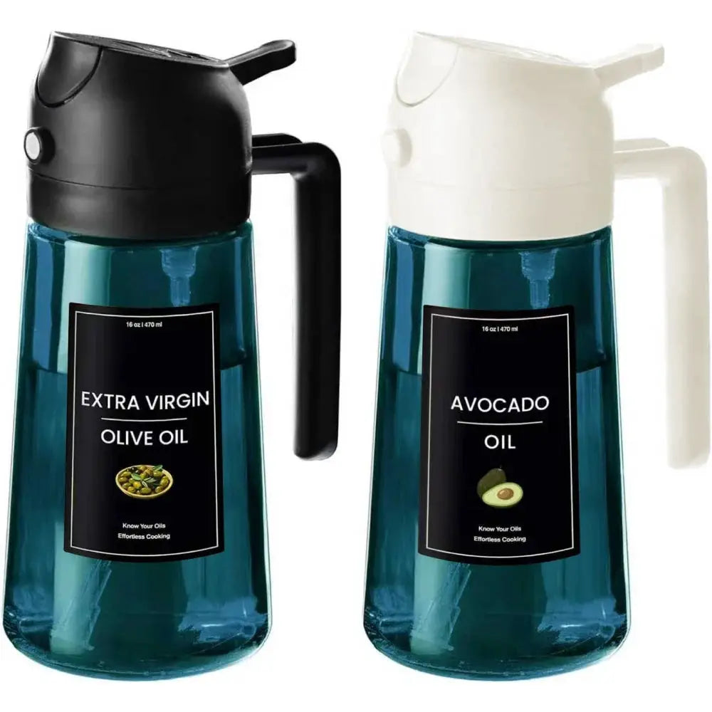 Olive Oil Sprayer | 470ml Capacity | Blue Glass For Cooking