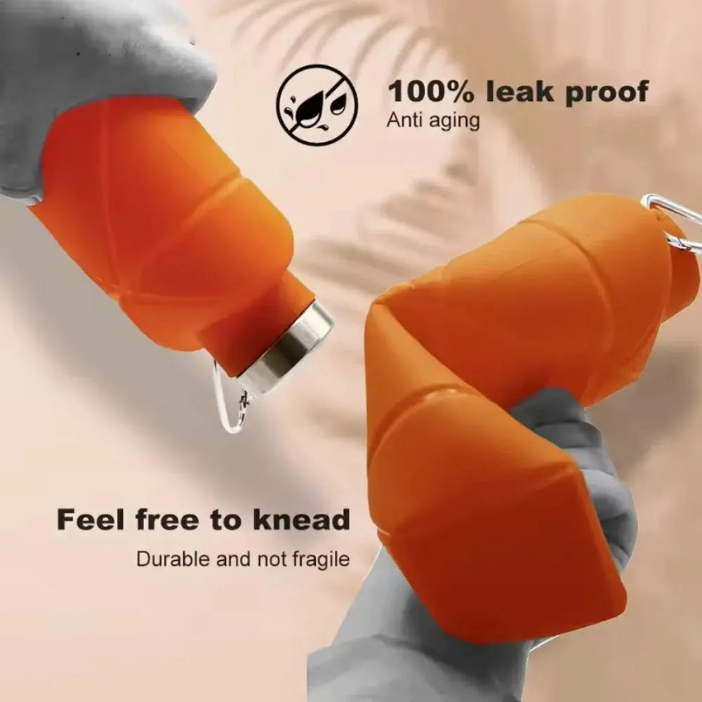 700ML Collapsible Water Bottle Leakproof Valve Reusable Silicone Foldable Travel Water Bottle for Gym Camping Hiking Travel from PriceLows™