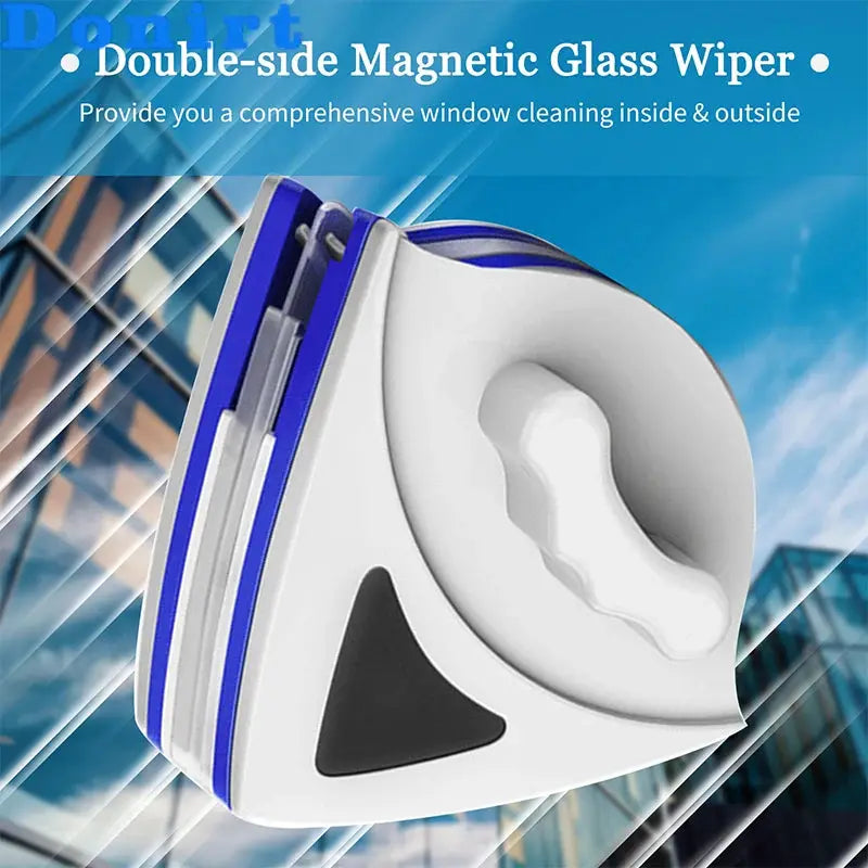 Magnetic Window Cleaner | Automatic Water Discharge | Double Layer Wiper