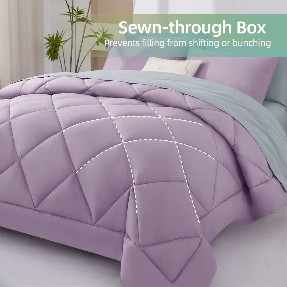 7 Pieces Bed in a Bag King Size, Fluffy Soft All Season Rustic Farmhouse Bedding with Full Sheets Set from PriceLows™