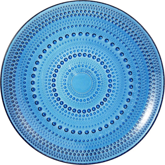 Glass Hobnail Dinner or Charger Plates | Set of 4 | Dark Blue from PriceLows™
