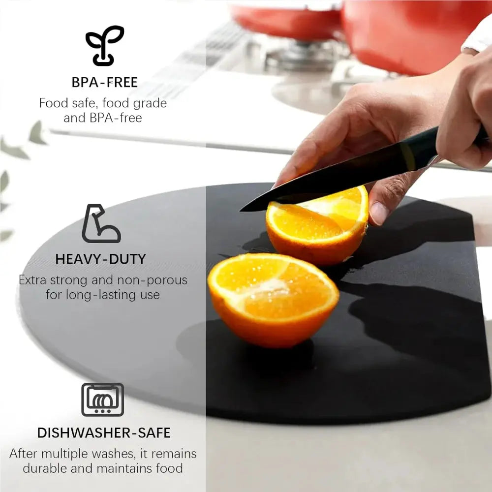 Kitchen Cutting Board | Anti Slip TPU | Flexible Design | Semi Circular