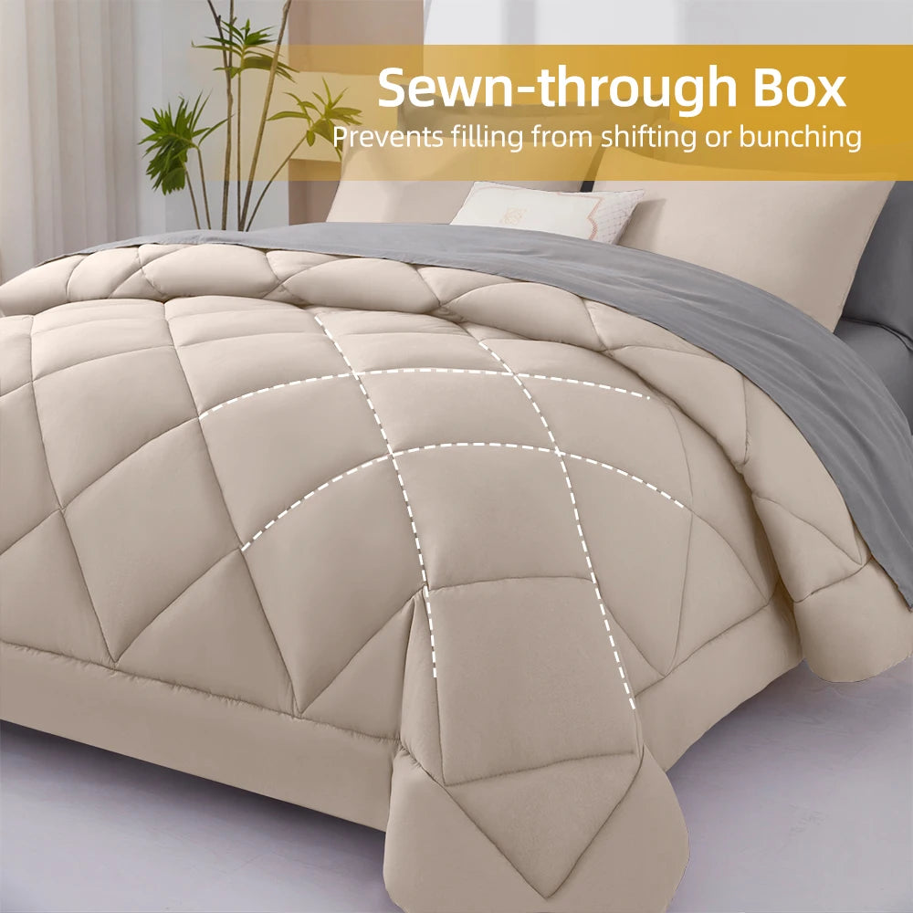 7 Pieces Bed in a Bag King Size, Fluffy Soft All Season Rustic Farmhouse Bedding with Full Sheets Set from PriceLows™