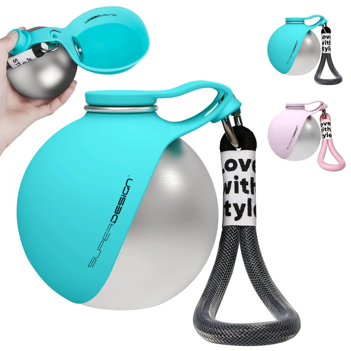 Dog Water Bottle | Leak Proof | Stainless Steel Silicone | Small Dogs