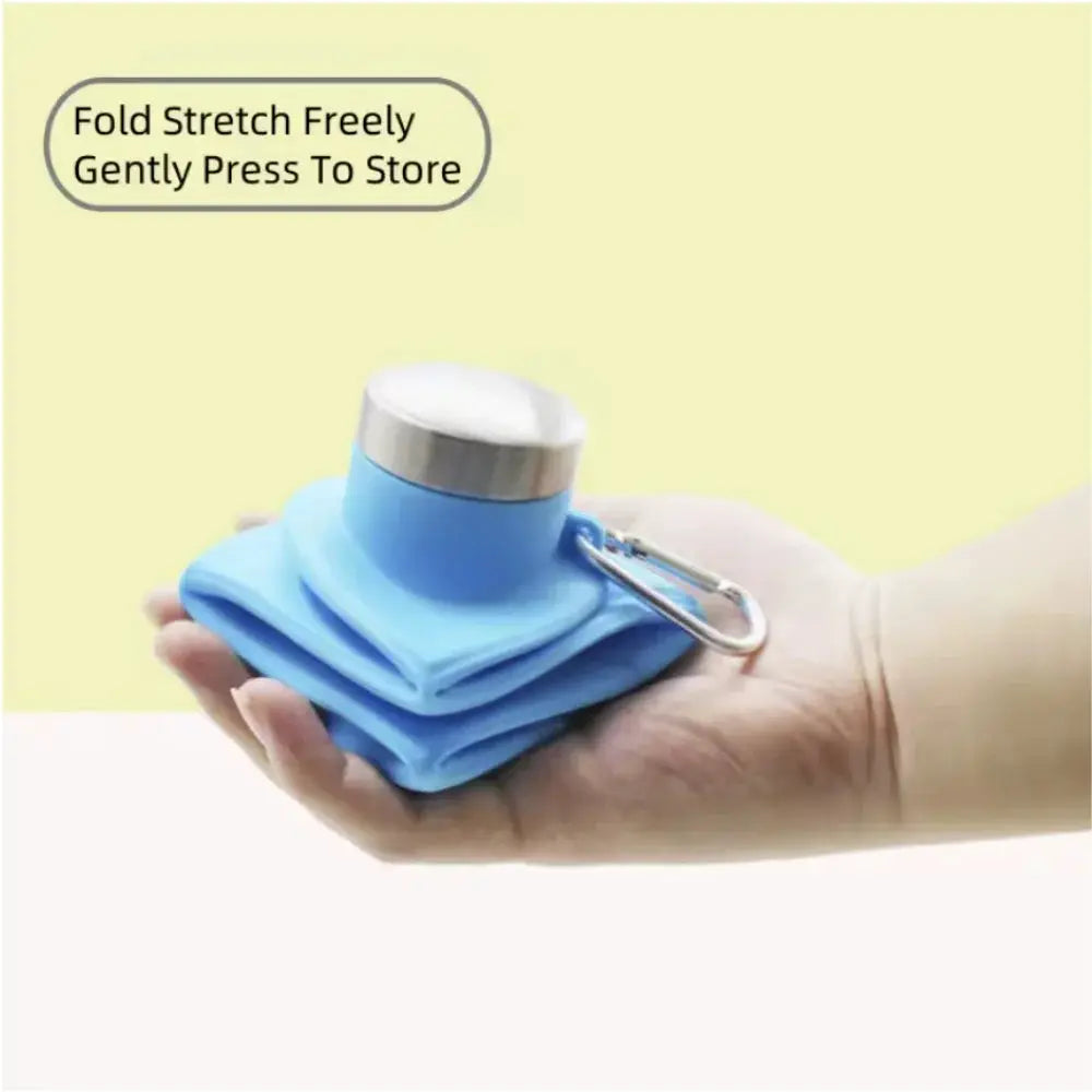 700ML Collapsible Water Bottle Leakproof Valve Reusable Silicone Foldable Travel Water Bottle for Gym Camping Hiking Travel from PriceLows™