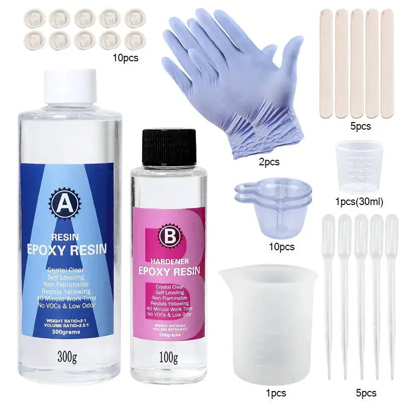 Epoxy Resin Kit | Crystal Clear 3:1 | Self Leveling | Jewelry DIY Art
