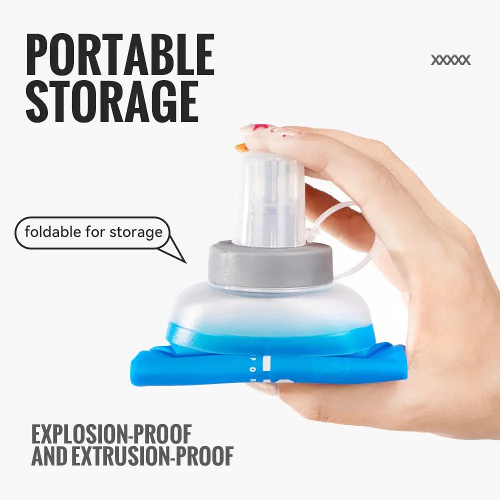 WRELS Soft Flask Folding Collapsible Water Bottle TPU BPA-Free for Running Running Hydration Bottles Water Bag Sports Flasks from PriceLows™