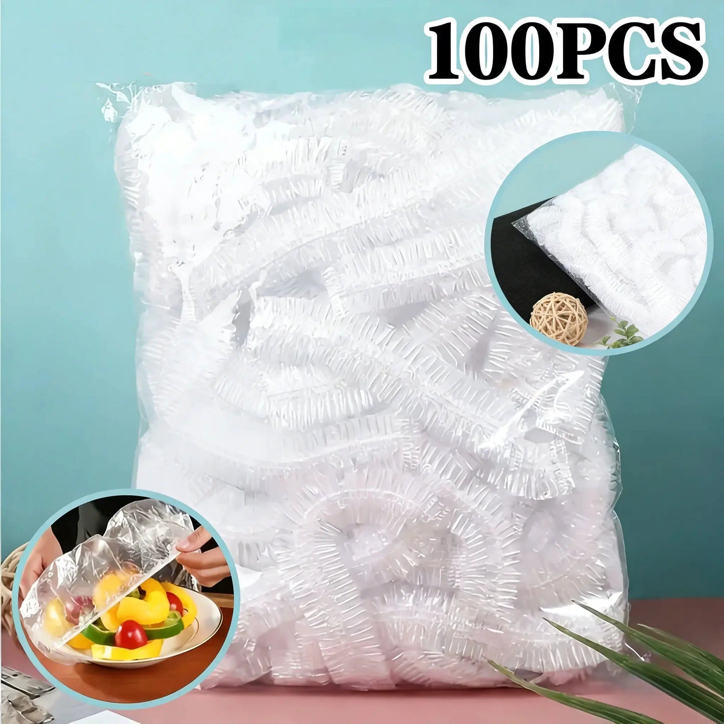 100pcs a large pack of reliable plastic storage bags. conveniently holds snacks, quick meals, and leftovers with ease. from PriceLows™