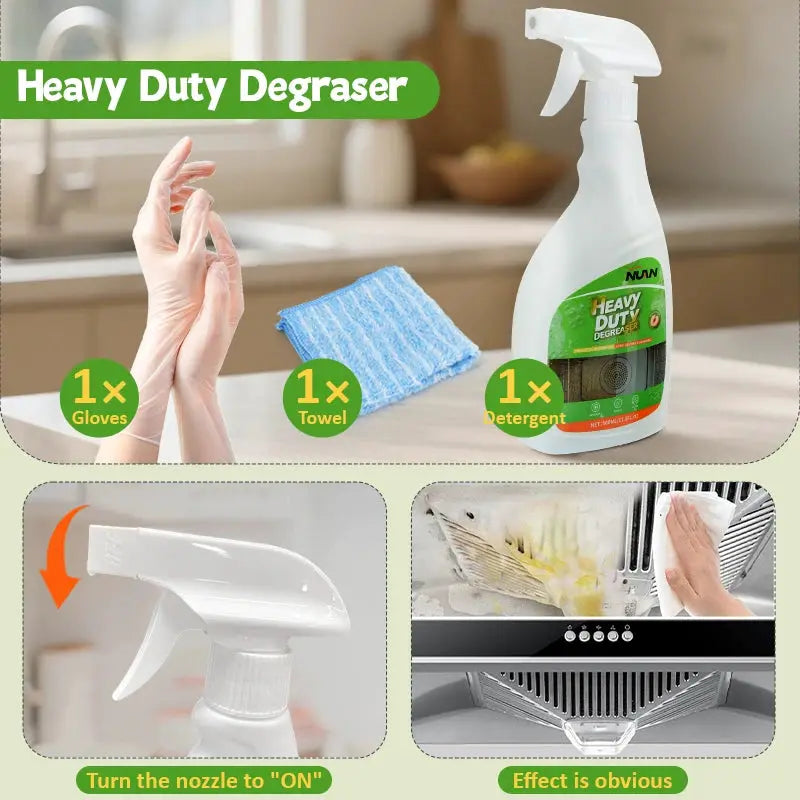 Kitchen Hood Grease Remover Cleaner Heavy Duty Degreaser Spray for Stove Oven Range Hood Cooktop Removes Oil Stains Fast from PriceLows™
