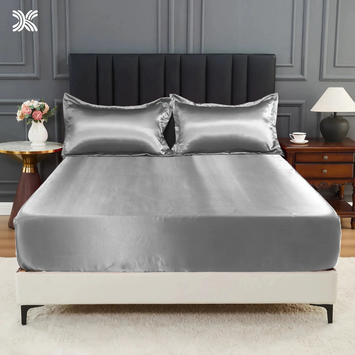 Microfiber Fitted Sheet Set | Satin Finish | 3 Piece Set