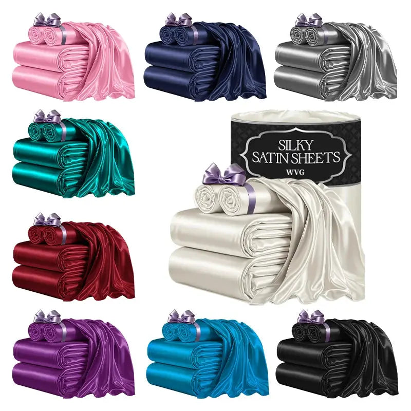 Microfiber Fitted Sheet Set | Satin Finish | 3 Piece Set