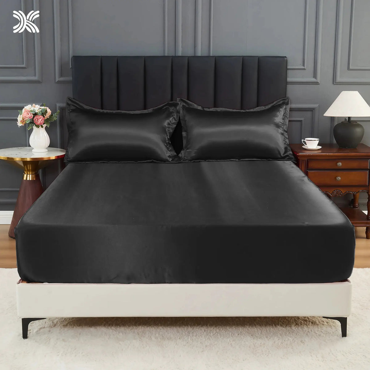 Microfiber Fitted Sheet Set | Satin Finish | 3 Piece Set
