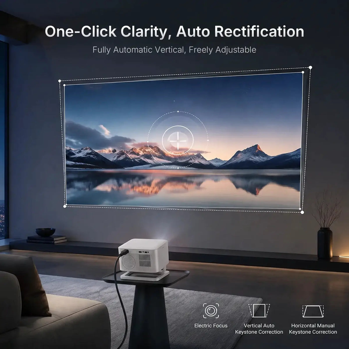 Portable Projector | 1080P Native | Android 14 | Auto Keystone