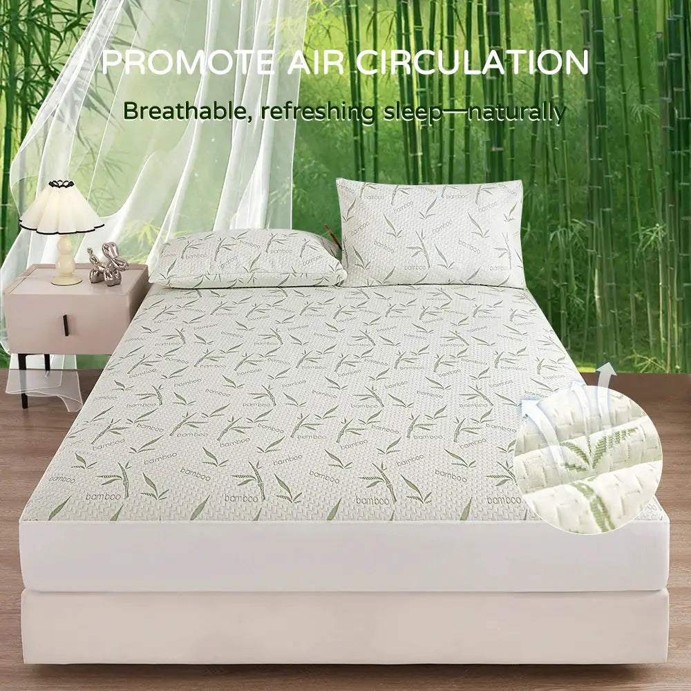 Bamboo Viscose Mattress Cover Fitted Style Soft And Breathable, Mattress Protector Twin Size Bed Fitted Sheet from PriceLows™