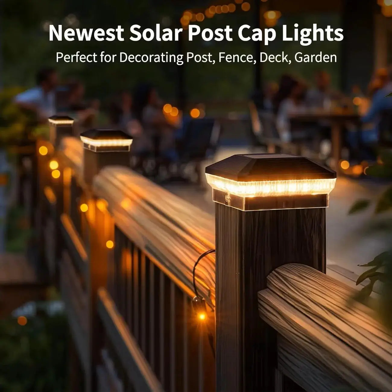 6/12 Pack 4x4 Solar Post Lights Outdoor, 40 LEDs 30 Lumens Fence Post Solar Lights Outdoor with 3 Modes from PriceLows™