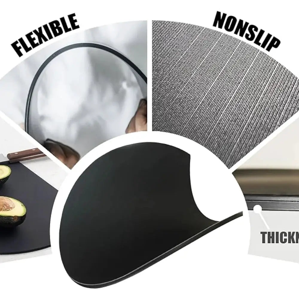 Kitchen Cutting Board | Anti Slip TPU | Flexible Design | Semi Circular