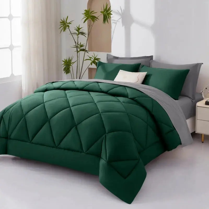 7 Pieces Bed in a Bag King Size, Fluffy Soft All Season Rustic Farmhouse Bedding with Full Sheets Set from PriceLows™
