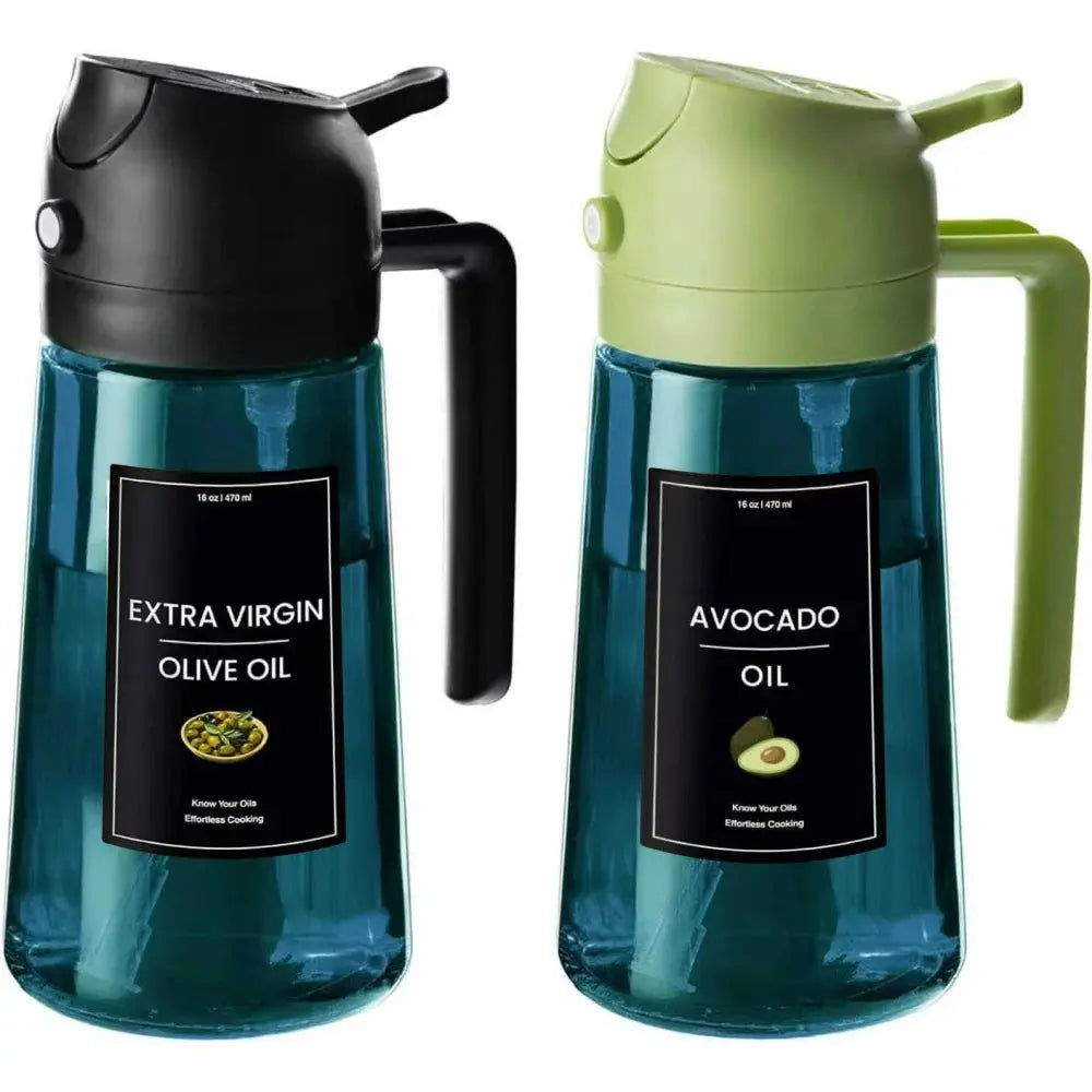 Olive Oil Sprayer | 470ml Capacity | Blue Glass For Cooking