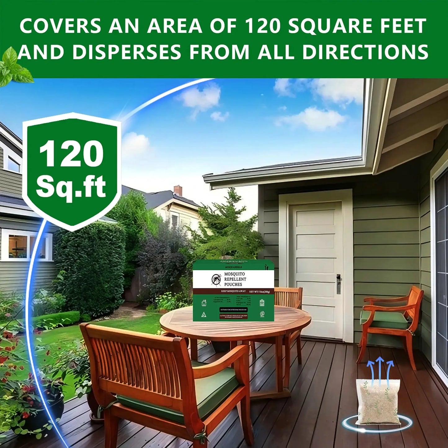 Mosquito Repellent Sachets (10-Pack), made with natural plant essential oils, for indoor & outdoor use. Ideal for various occasi from PriceLows™