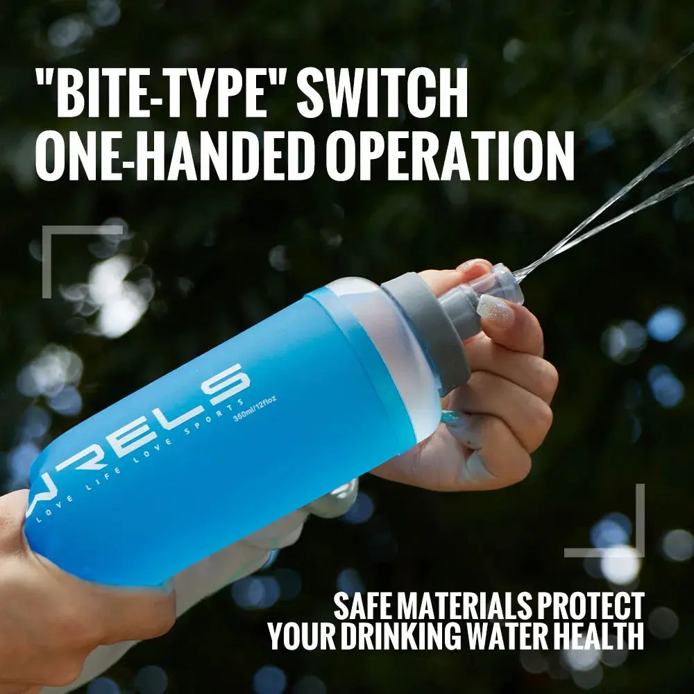 WRELS Soft Flask Folding Collapsible Water Bottle TPU BPA-Free for Running Running Hydration Bottles Water Bag Sports Flasks from PriceLows™