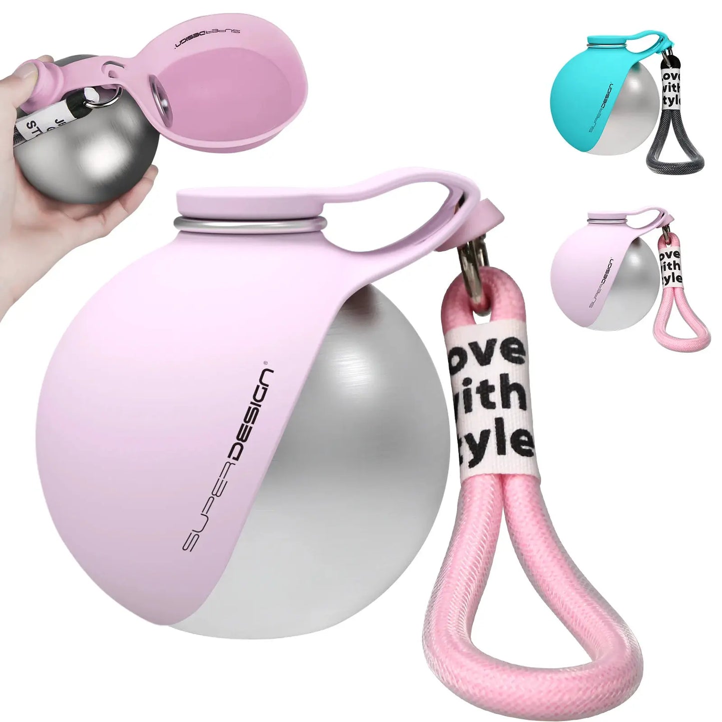 Dog Water Bottle | Leak Proof | Stainless Steel Silicone | Small Dogs