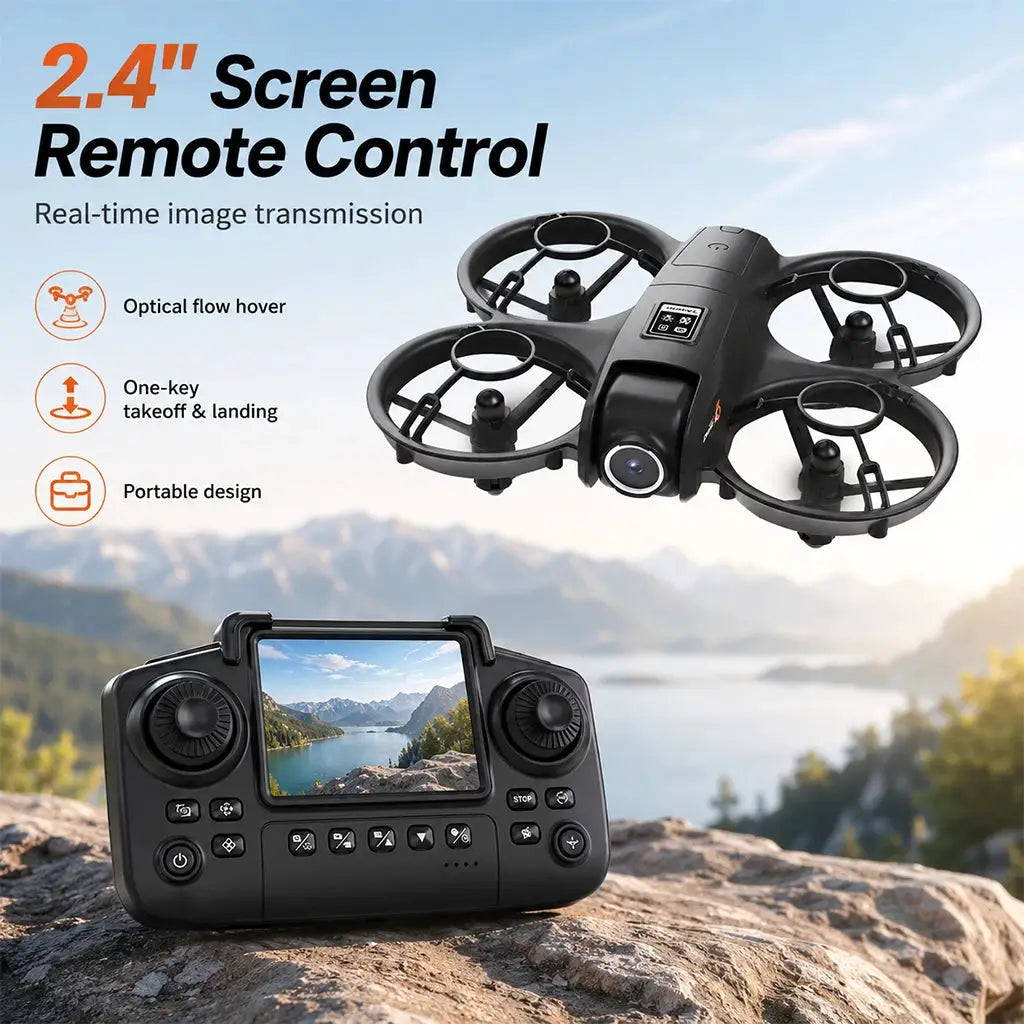 Mini RC Quadcopter | Dual Camera | Optical Flow Hover | 2 Batteries