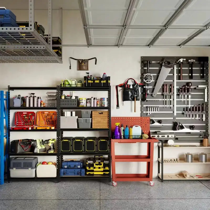 60/72 Inch Heavy-duty Metal Storage Rack, With A Load-bearing Capacity Of 2000 Pounds Per Layer, Adjustable Height from PriceLows™