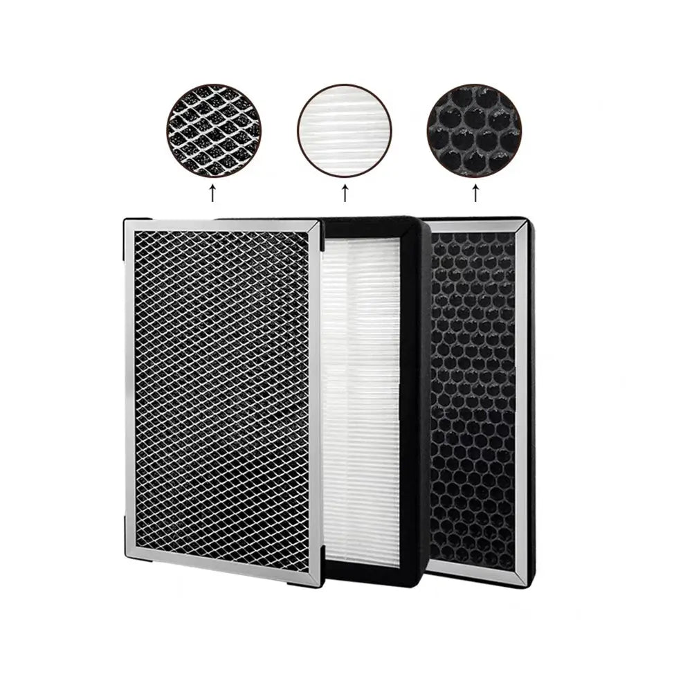 3PCS Air Purifier Filter Replacement, Pre-filter, HEPA, Activated Carbon Composite Filter Suitable For Air Filter Box HVAC from PriceLows™