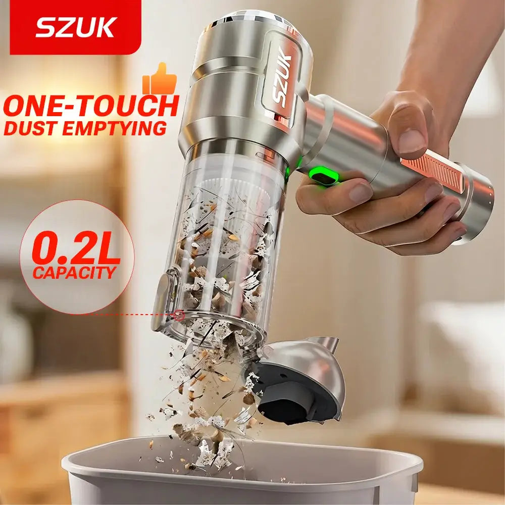 Wireless Car Vacuum | HEPA Filter | Lithium Battery | Bagless Portable