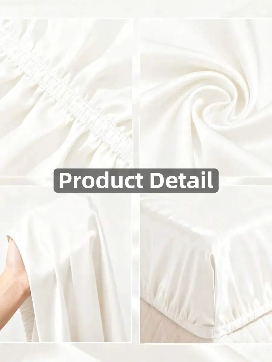 Microfiber Satin Sheets | 80 Thread Count | Silky Soft Feel | Three Piece Set