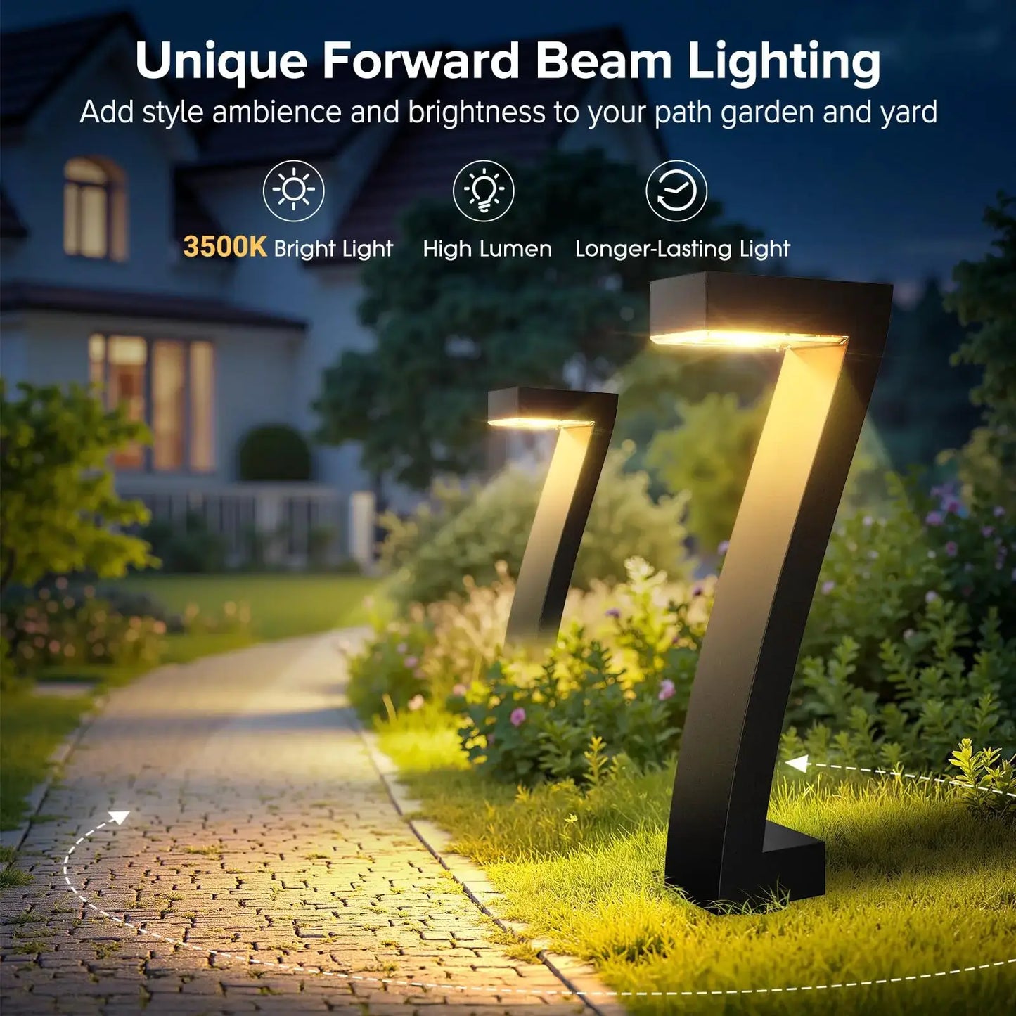Upgraded Bright LED Solar Lights Outdoor Pathway Lights, IP65 Waterproof Solar Garden Lights for Yard Driveway Walkway Decor from PriceLows™