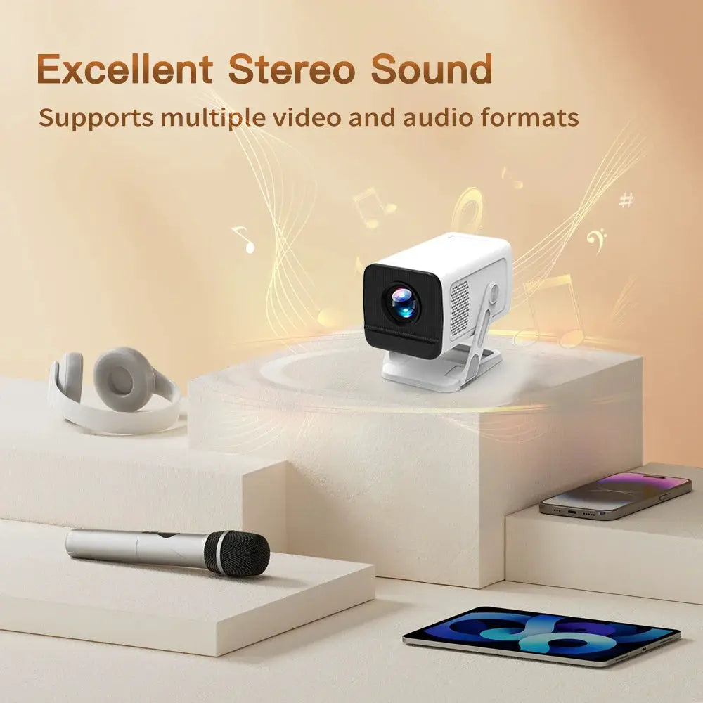 Portable Projector | Android 11 | 400 ANSI Lumens | WiFi 6