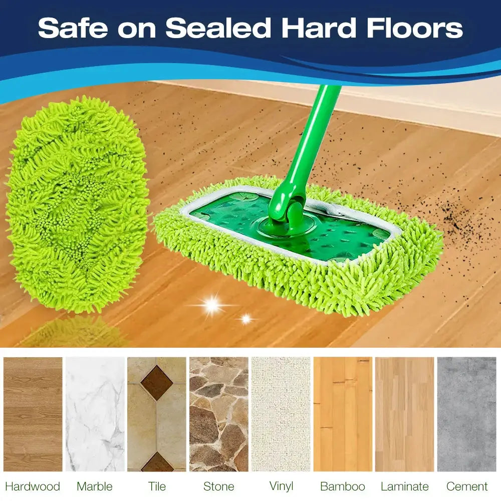 HOME TIMES Reusable Mop Pads Compatible with Swiffer Sweeper Mop, Microfiber Dry Sweeping Cloths, Wet Pads Refills 5 Pack from PriceLows™
