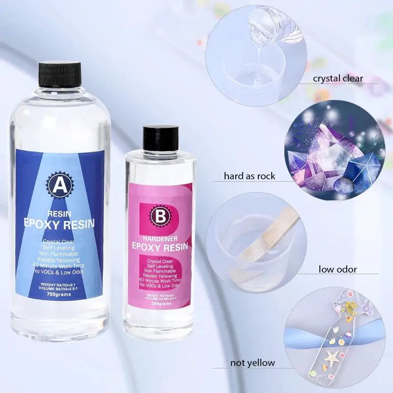 Epoxy Resin Kit | Crystal Clear 3:1 | Self Leveling | Jewelry DIY Art