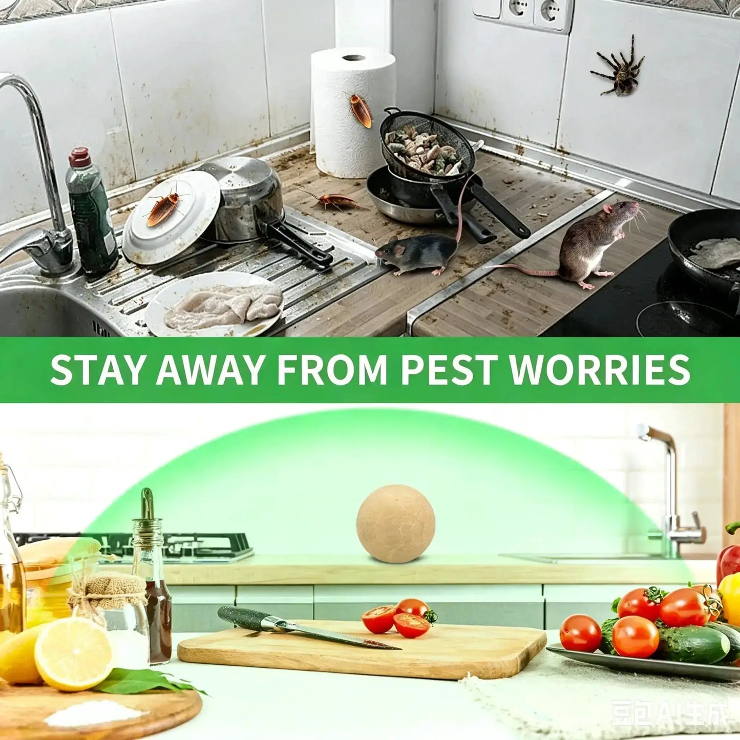 Pest Control Ball Repellent, Rodent Repellent, Mouse Repellents, Peppermint Oil to Repel Mice and Rats, Rat Deterrent, Repel Mosquito, Roach, Ant, Rodent, Spider, Moths & Other Pest Repellent-10Balls from PriceLows™