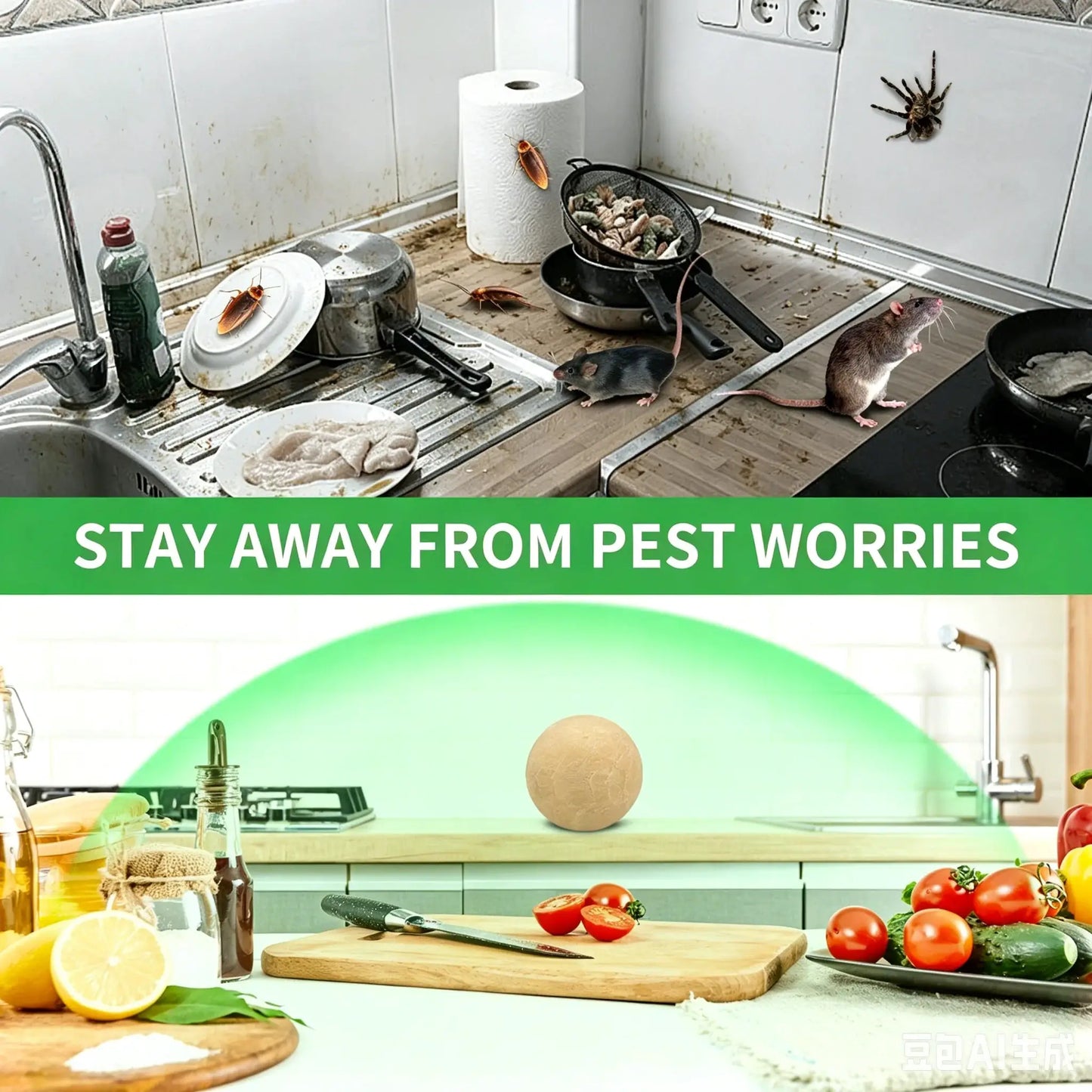 Pest Control Ball Repellent, Rodent Repellent, Mouse Repellents, Peppermint Oil to Repel Mice and Rats, Rat Deterrent, Repel Mosquito, Roach, Ant, Rodent, Spider, Moths & Other Pest Repellent-10Balls from PriceLows™