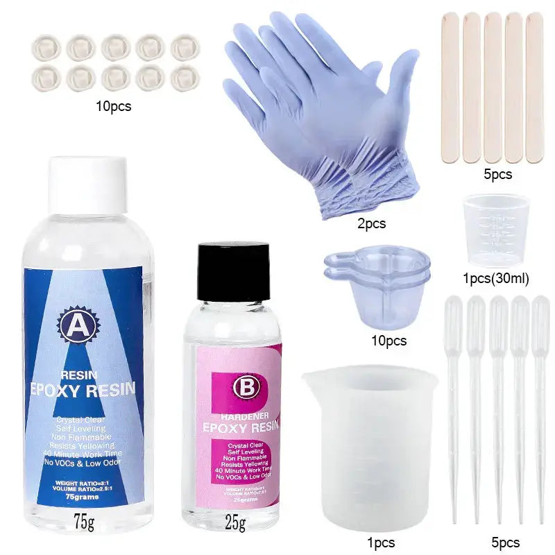 Epoxy Resin Kit | Crystal Clear 3:1 | Self Leveling | Jewelry DIY Art