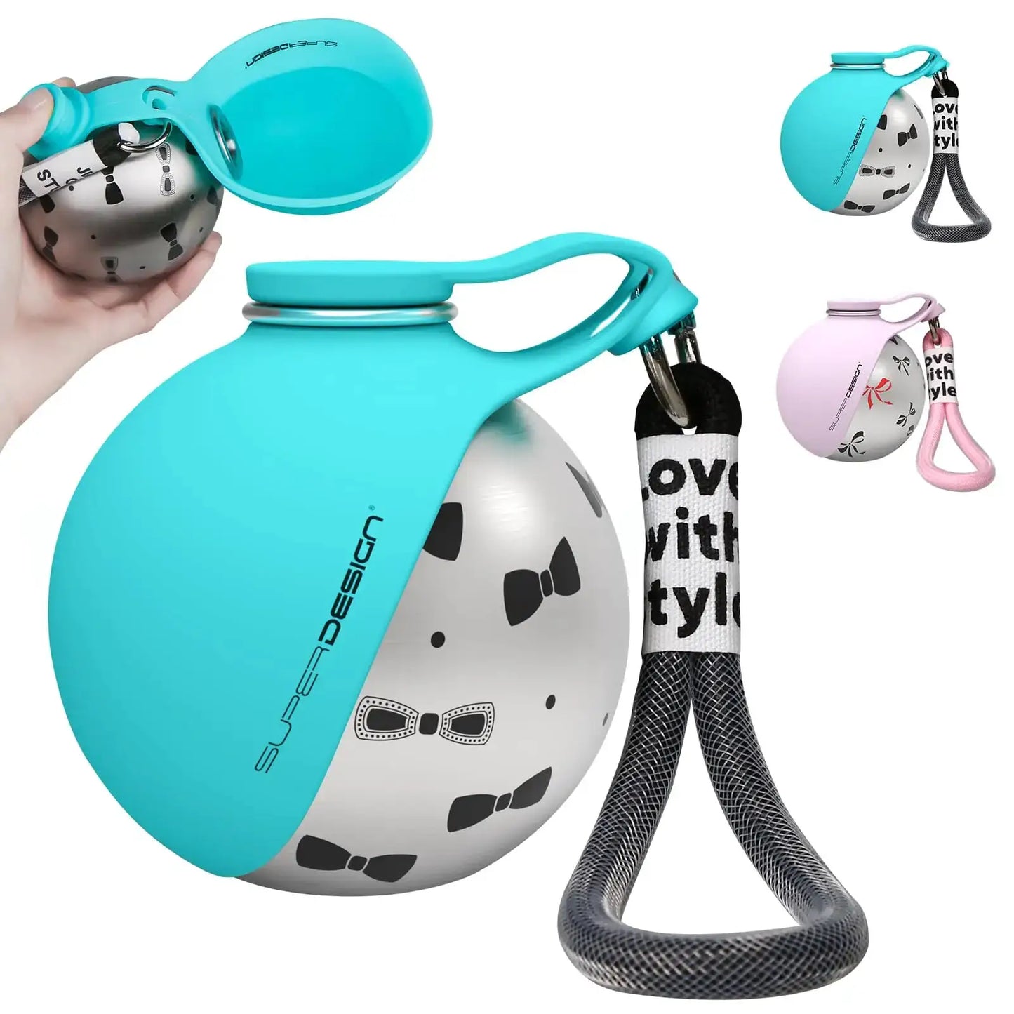 Dog Water Bottle | Leak Proof | Stainless Steel Silicone | Small Dogs