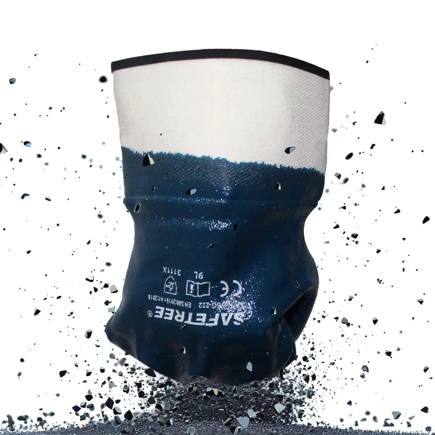 SAFETREE Heavy Duty Industrial Blue Nitrile Dipped Work Gloves Oil Resistant Gloves from PriceLows™