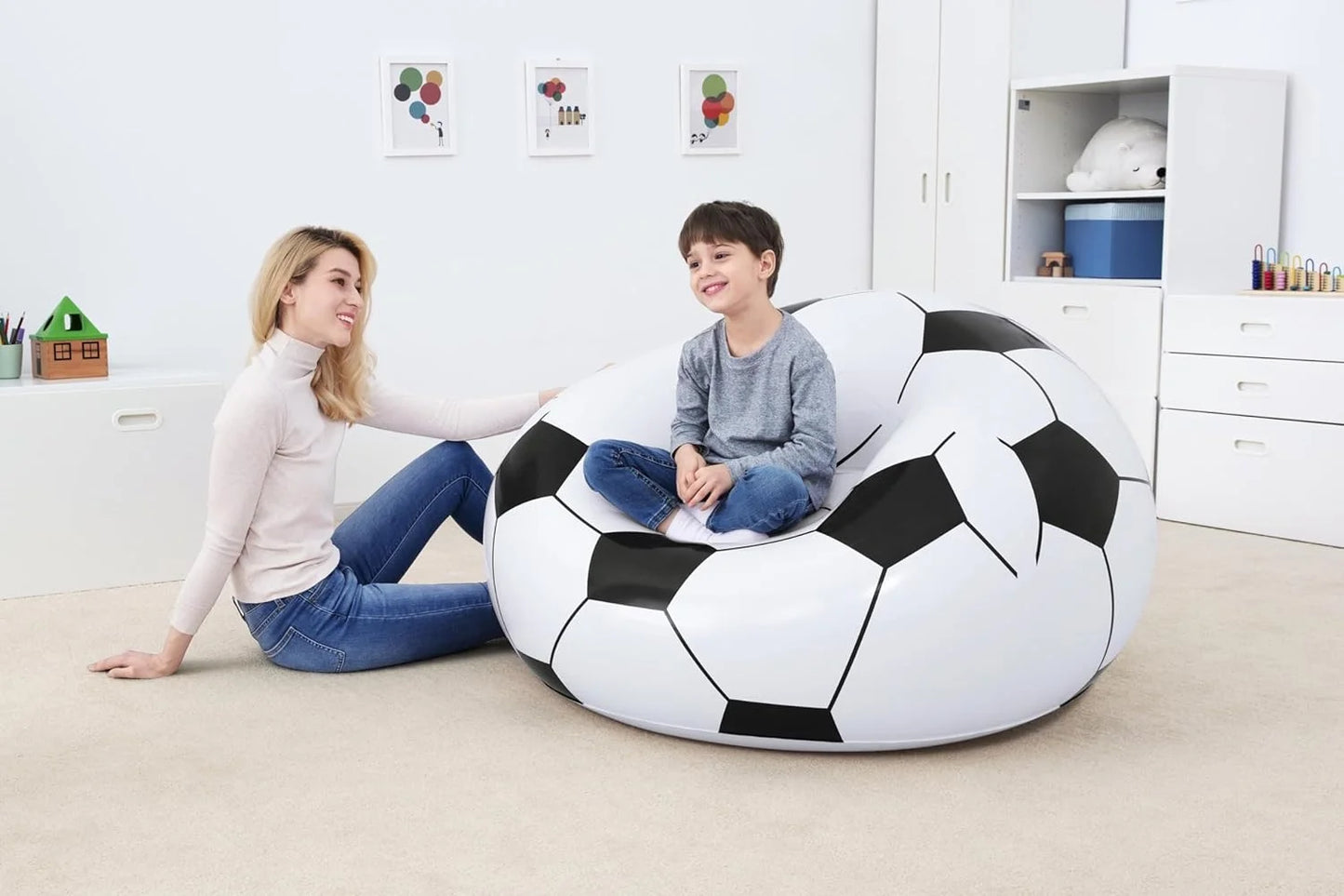 Inflatable Football Sofa | PVC Material | Portable Lightweight | One Seat