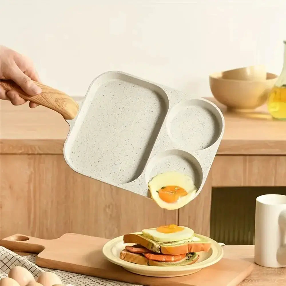 Three In One Breakfast Pan | Nonstick Aluminum | Induction And Gas Compatible