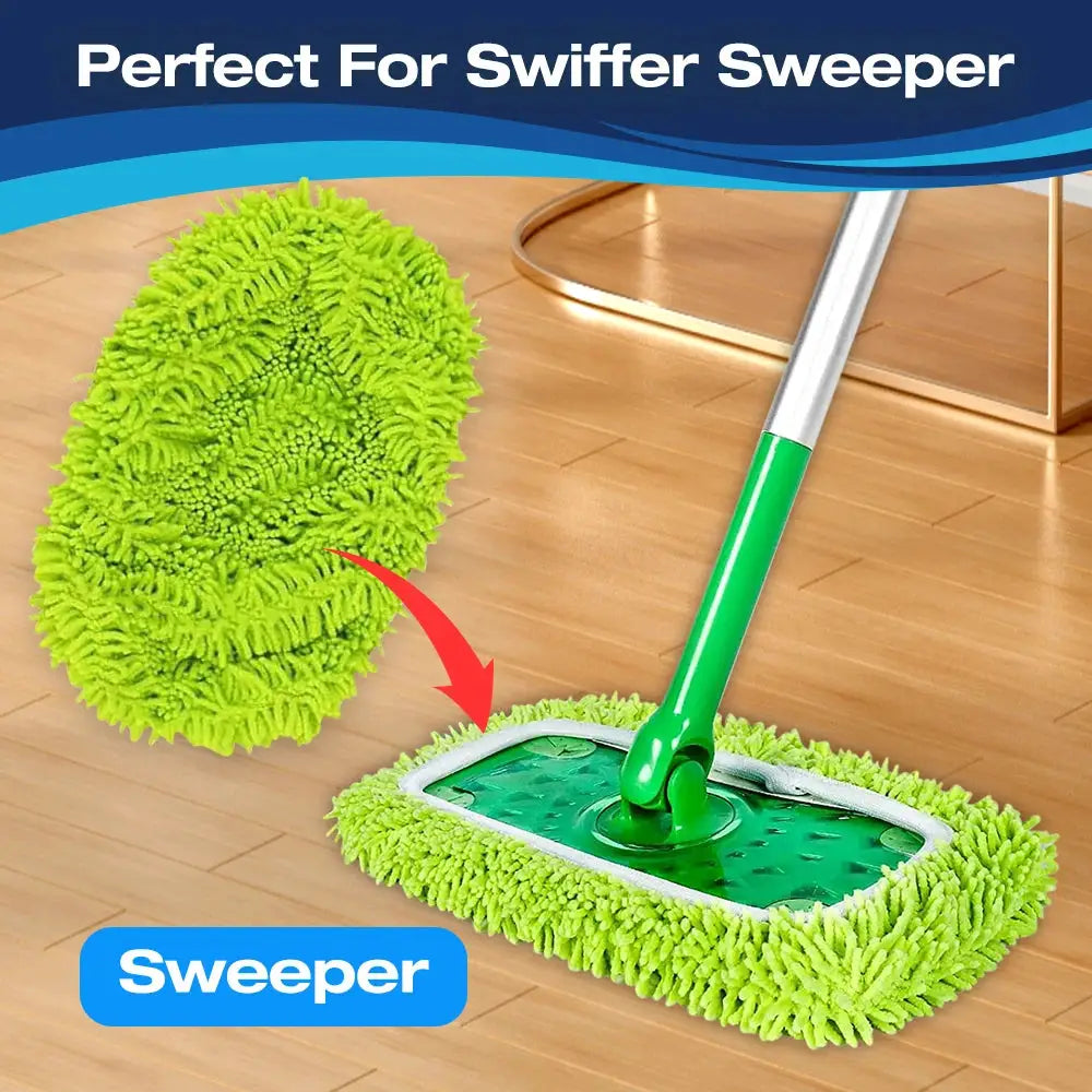 HOME TIMES Reusable Mop Pads Compatible with Swiffer Sweeper Mop, Microfiber Dry Sweeping Cloths, Wet Pads Refills 5 Pack from PriceLows™