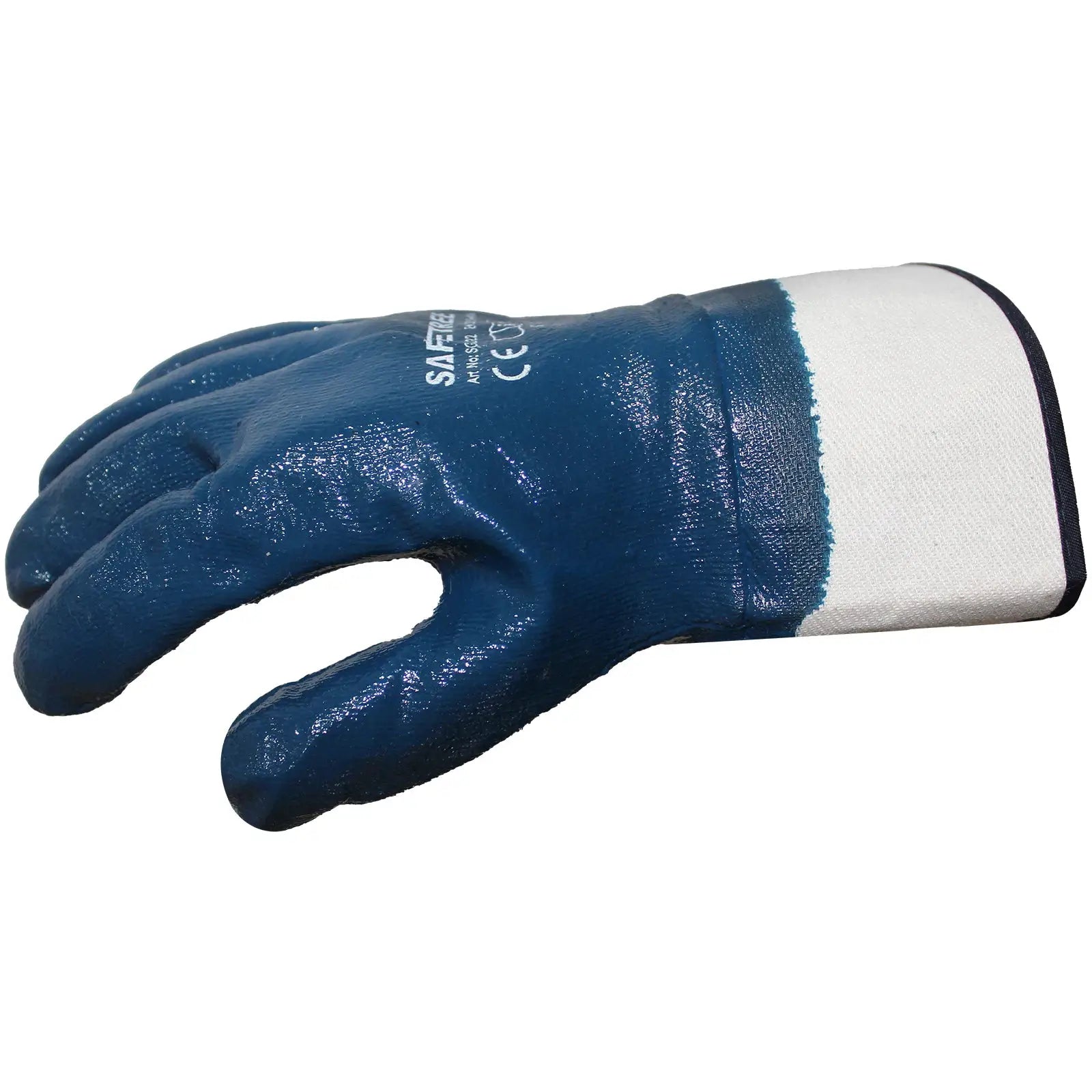 SAFETREE Heavy Duty Industrial Blue Nitrile Dipped Work Gloves Oil Resistant Gloves from PriceLows™